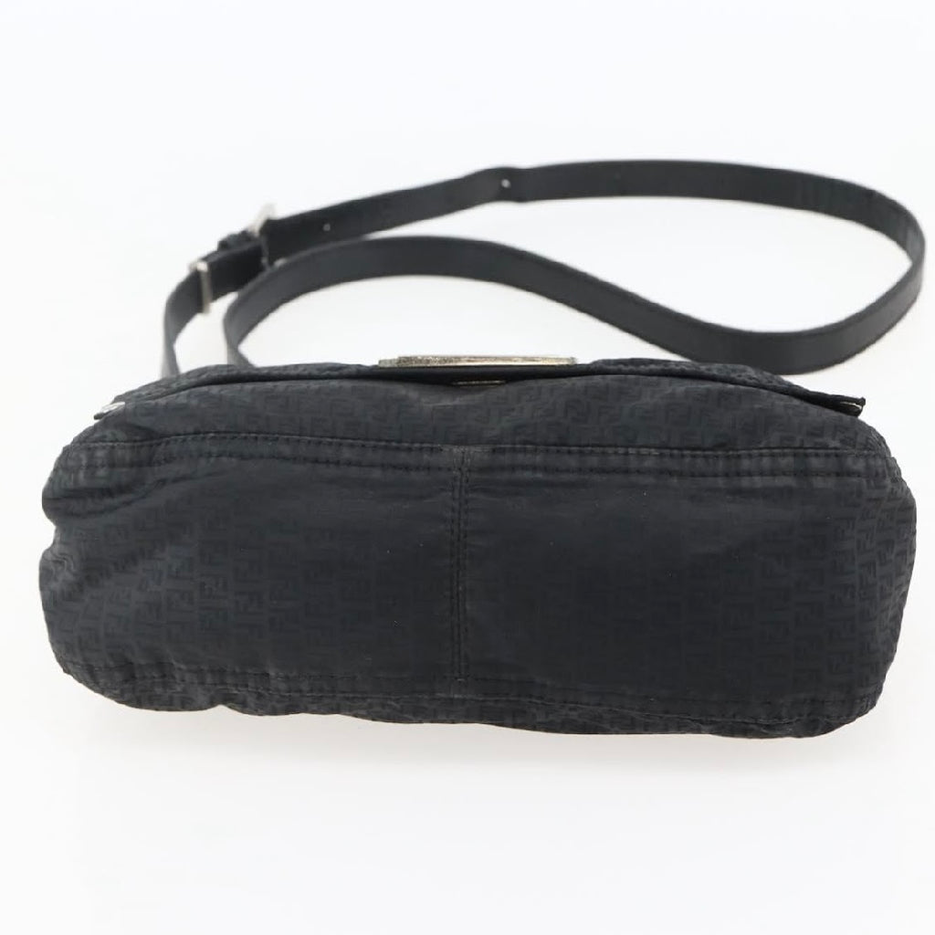 Fendi Black Monogram Crossbody Baguette