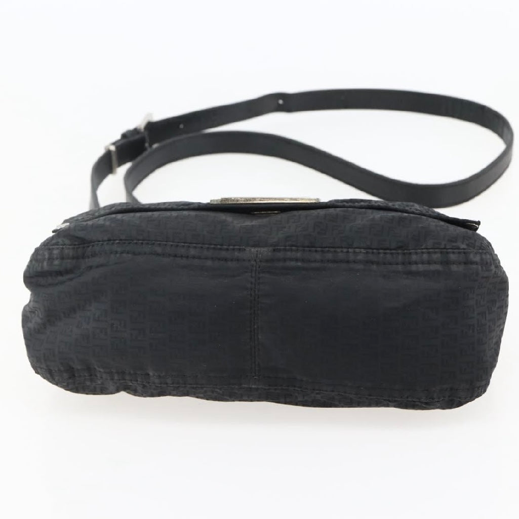 Fendi Black Monogram Crossbody Baguette