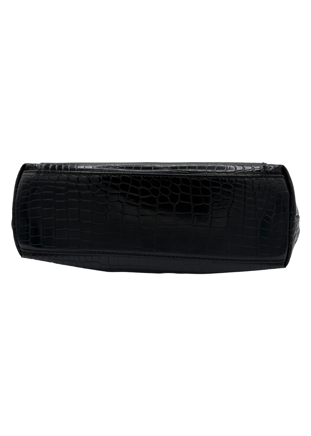Mario Valentino Black Croc Embossed Crossbody