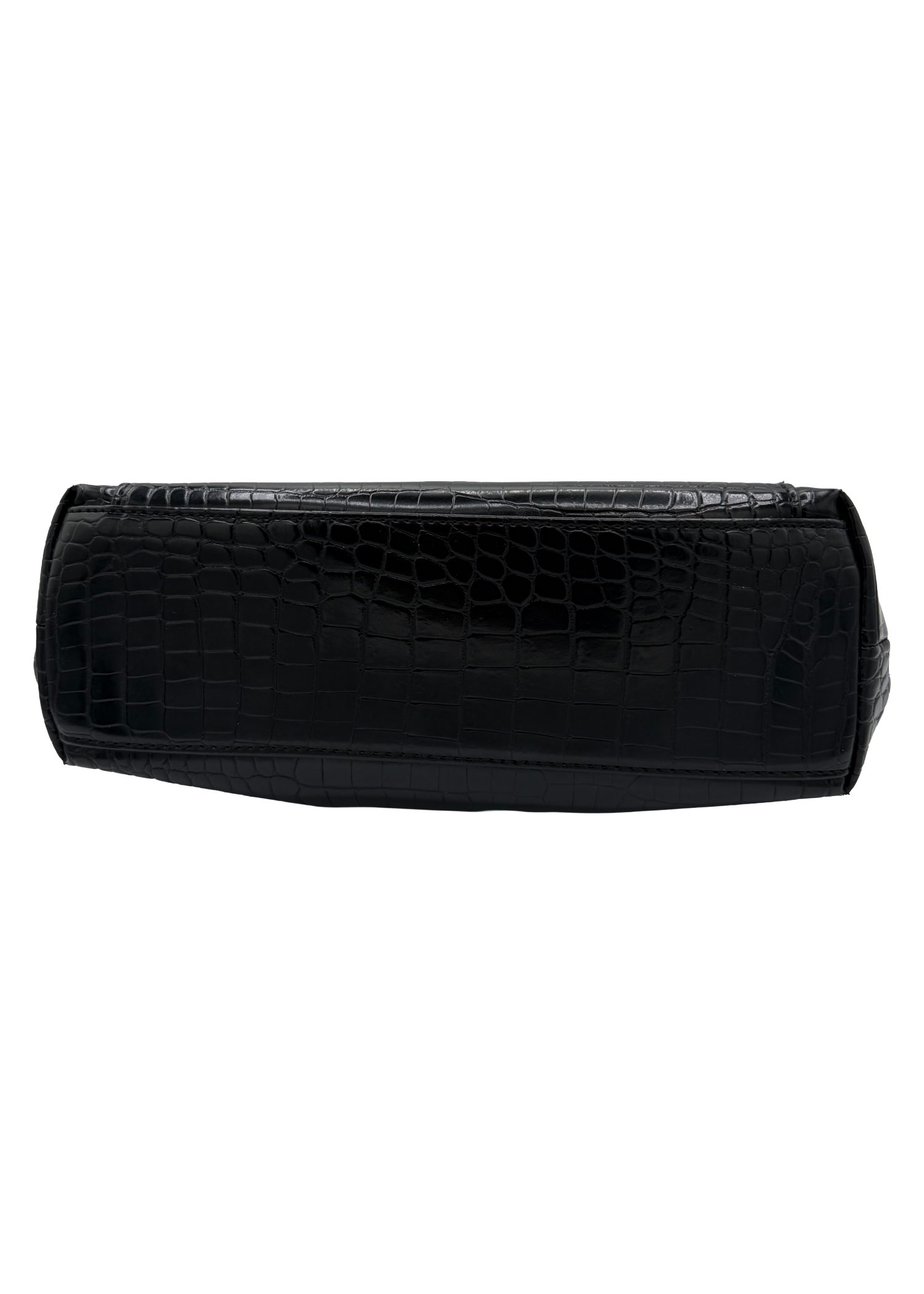 Mario Valentino Black Croc Embossed Crossbody