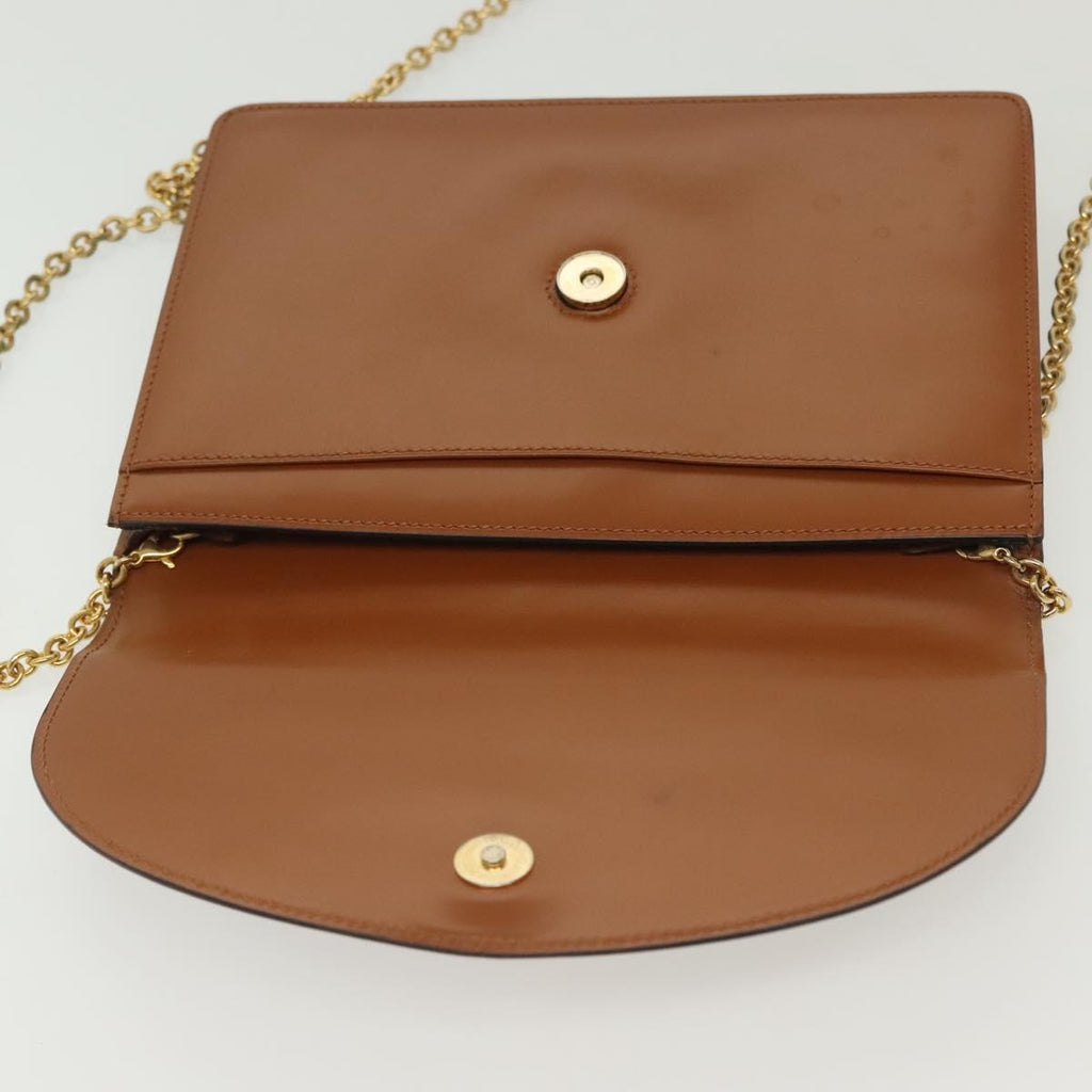 Celine Brown Chain Leather Handbag