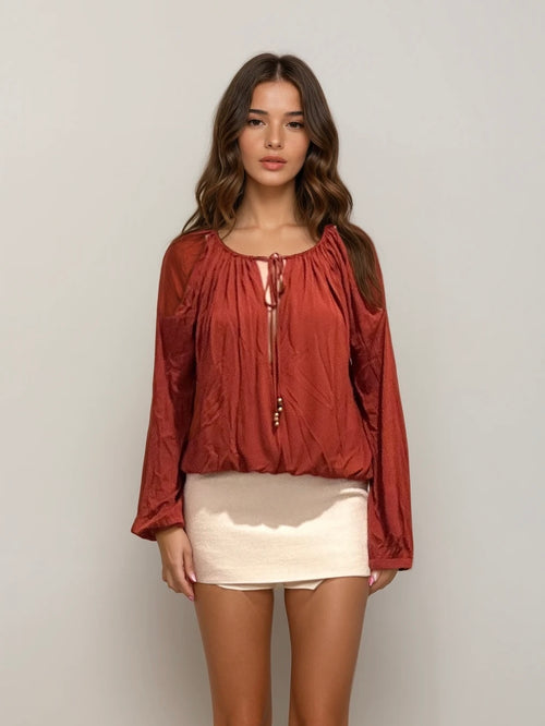 Gucci Burnt Orange Blouse