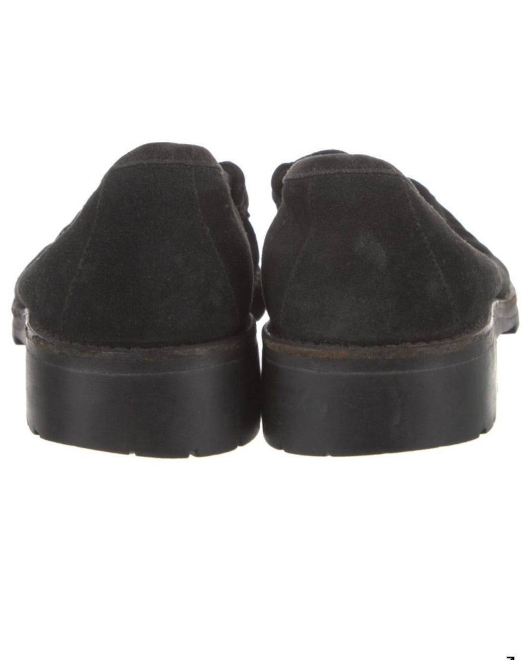 Gucci Black and Silver Suede Loafers Size 9
