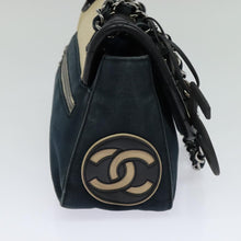 Load image into Gallery viewer, Chanel Navy Canvas Shoulder Bag
