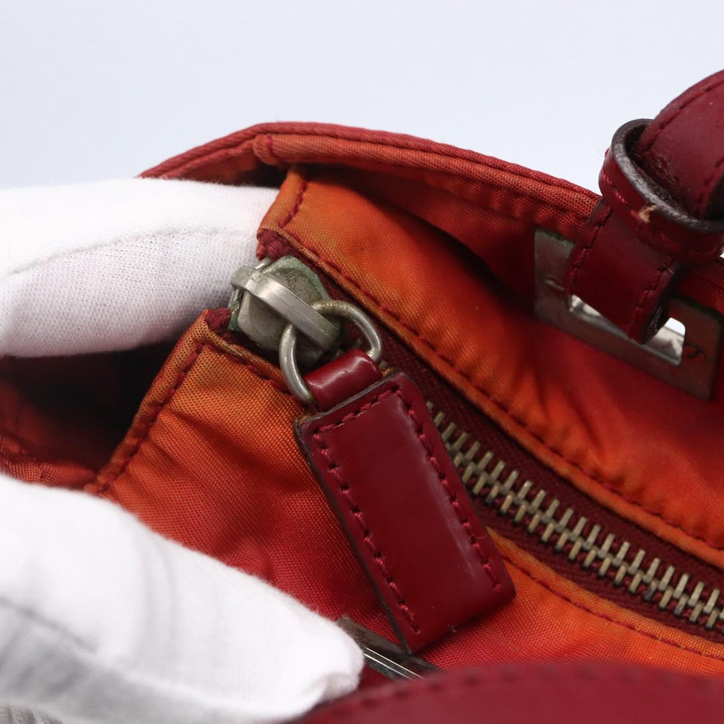 Prada Red Nylon Tote