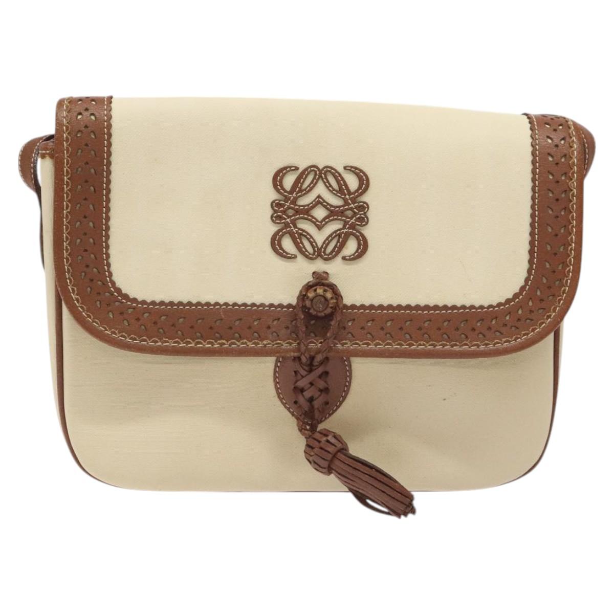 Loewe Cream and Brown Crossbody