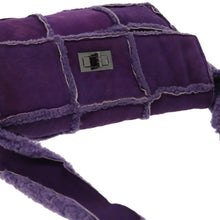 Load image into Gallery viewer, Chanel Purple Shearling Shoulder Bag
