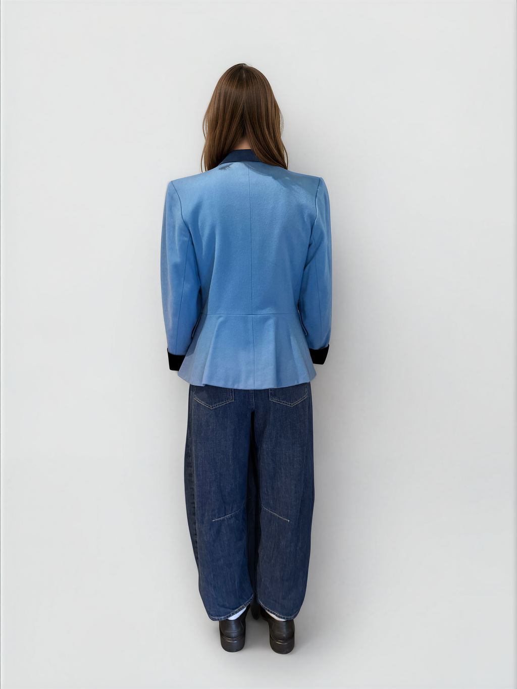 Saint Laurent Blue Embroidered Blazer