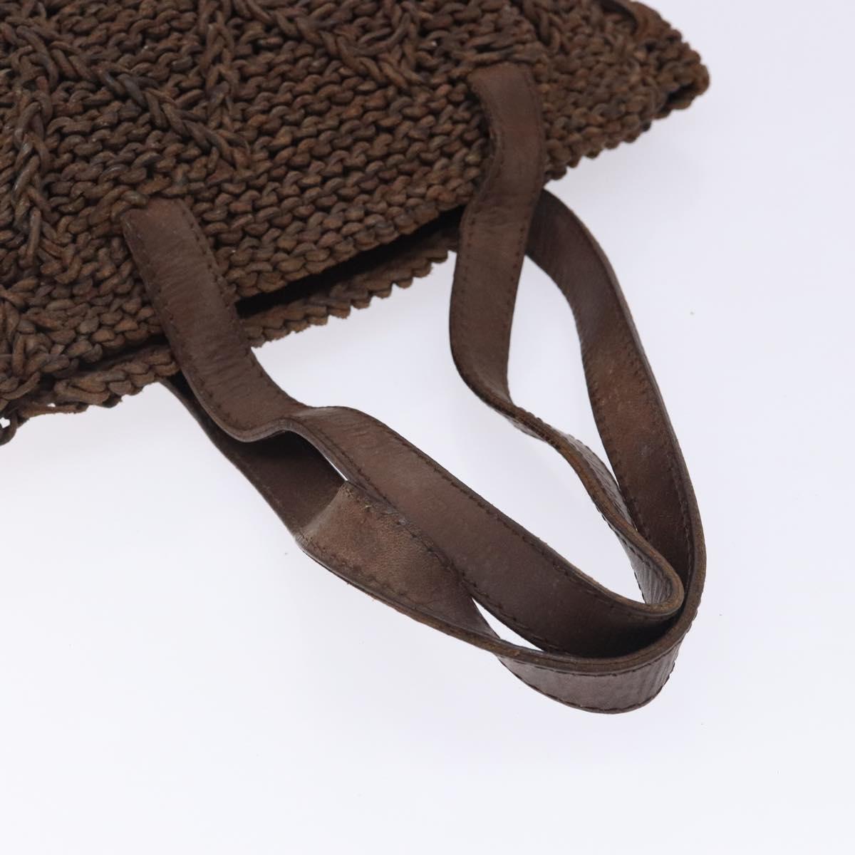 Chanel Brown Raffia Tote