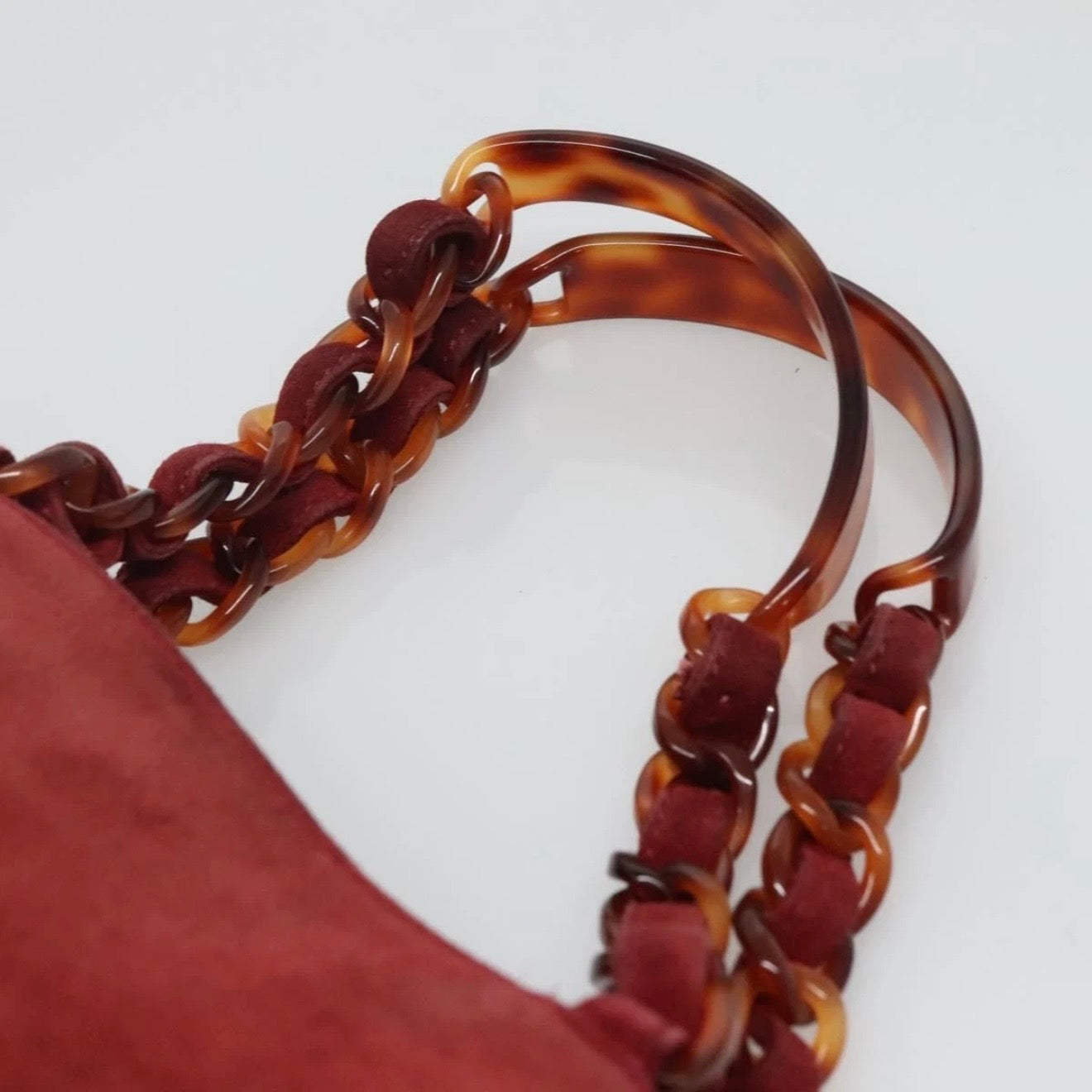 Chanel Red Suede Tote
