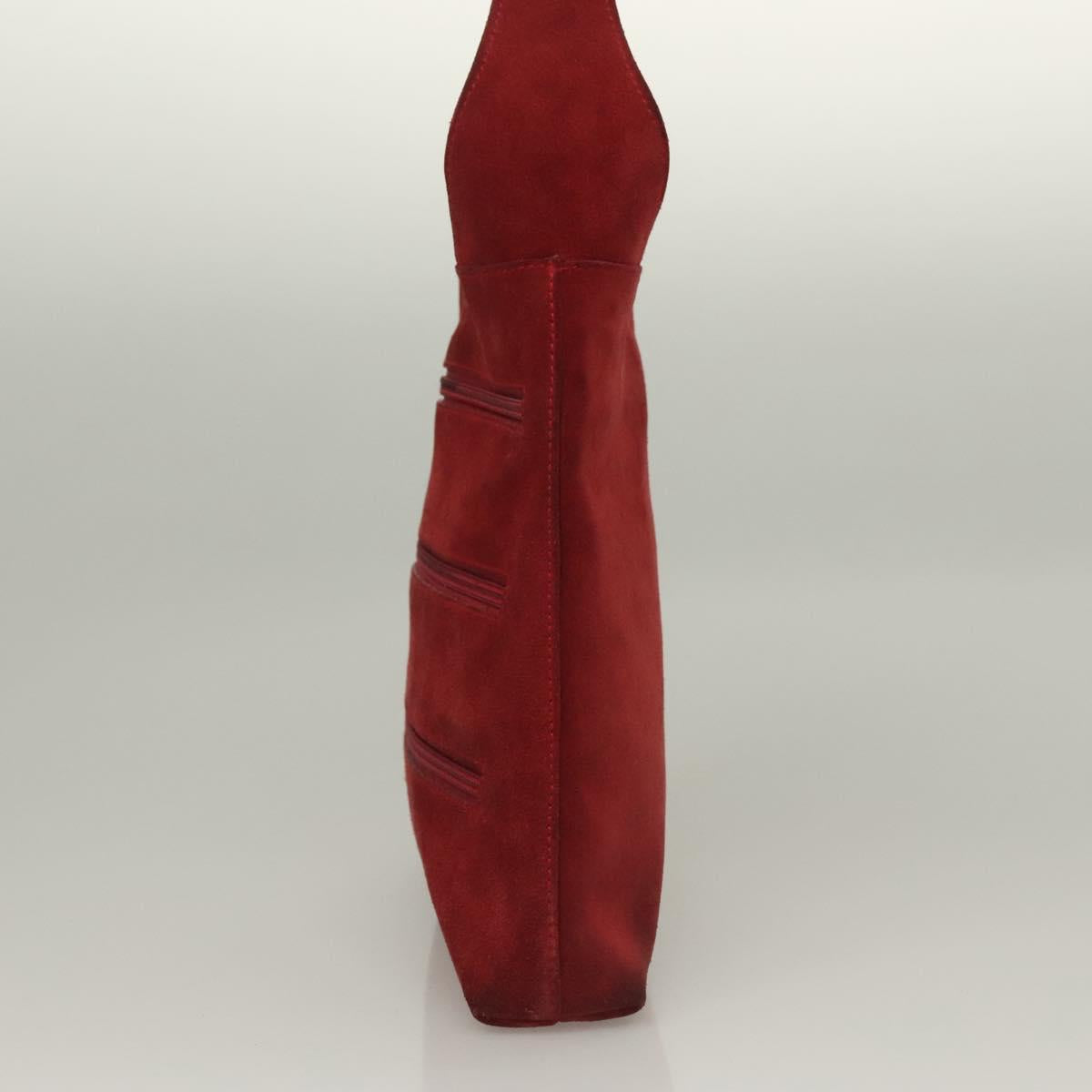 Gucci Tom Ford Red Suede Shoulder Bag