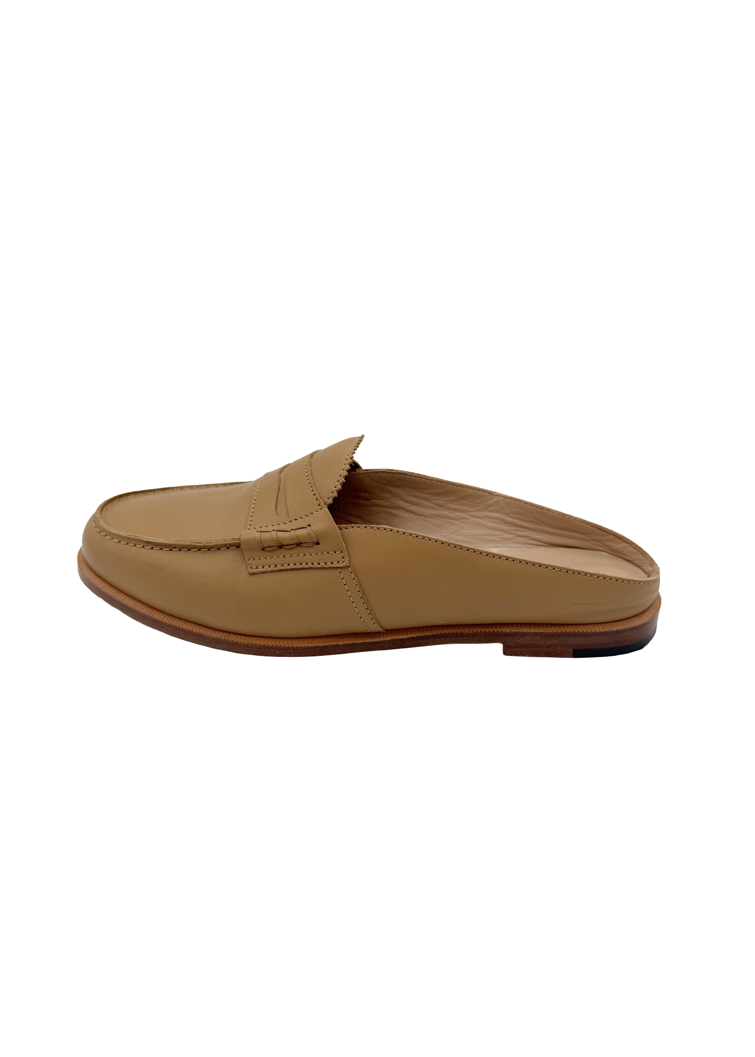 Manolo Blahnik Nude Mule Loafers