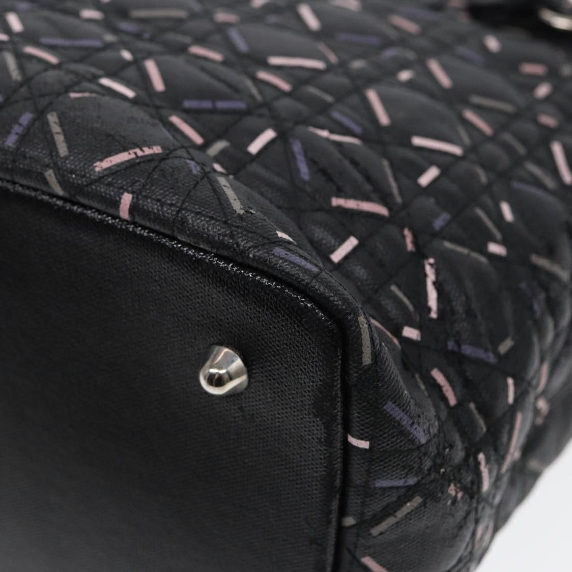 Lady Dior Black Printed Tote