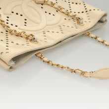 Load image into Gallery viewer, Chanel Cream Preforated Tote
