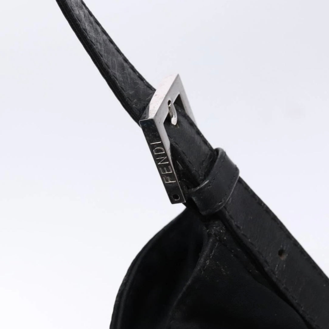 Fendi Black Rounded Baguette