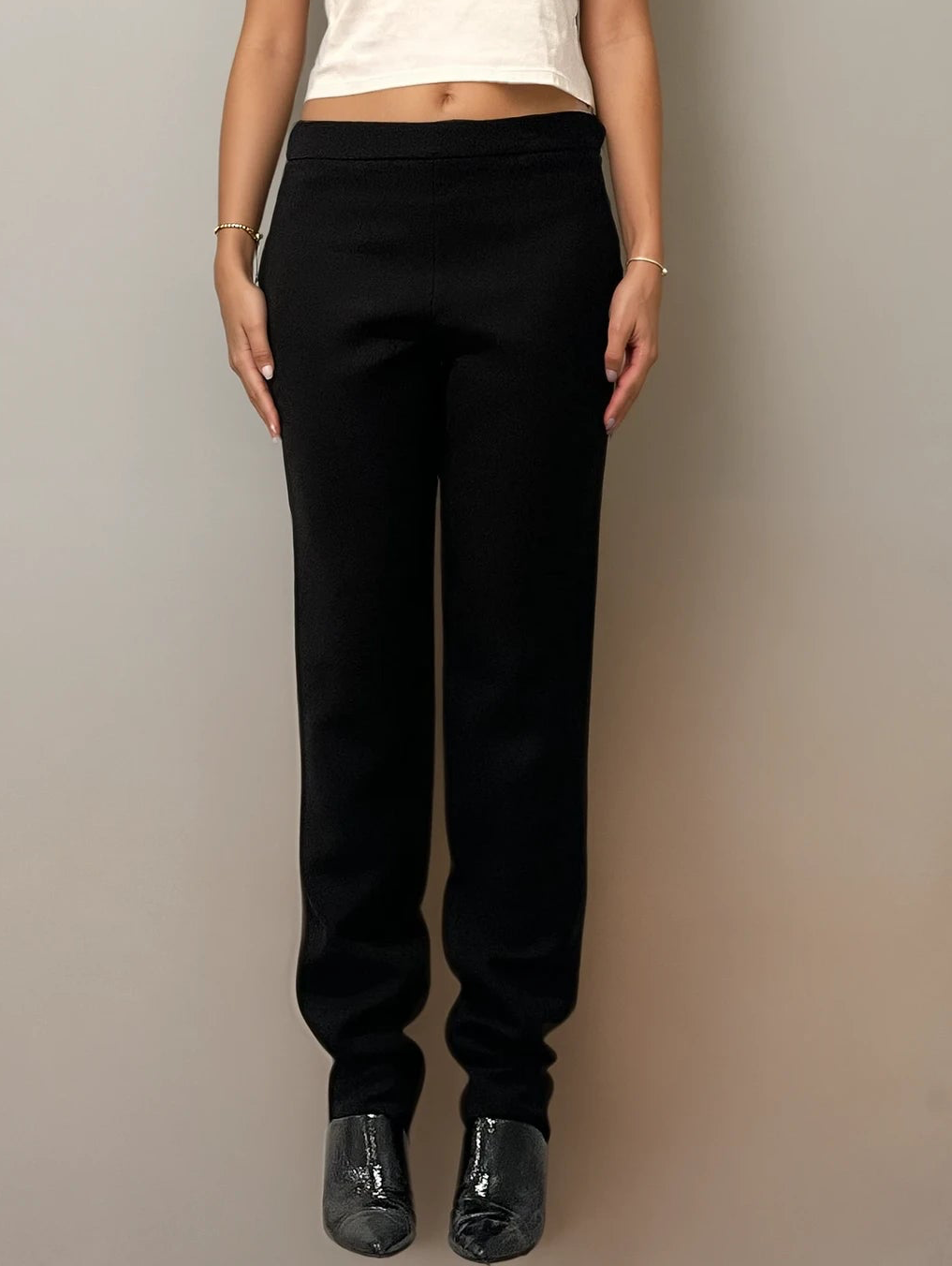 Bottega Veneta Black Straight Leg Pants