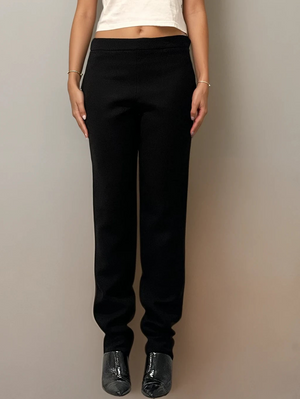 Bottega Veneta Black Straight Leg Pants