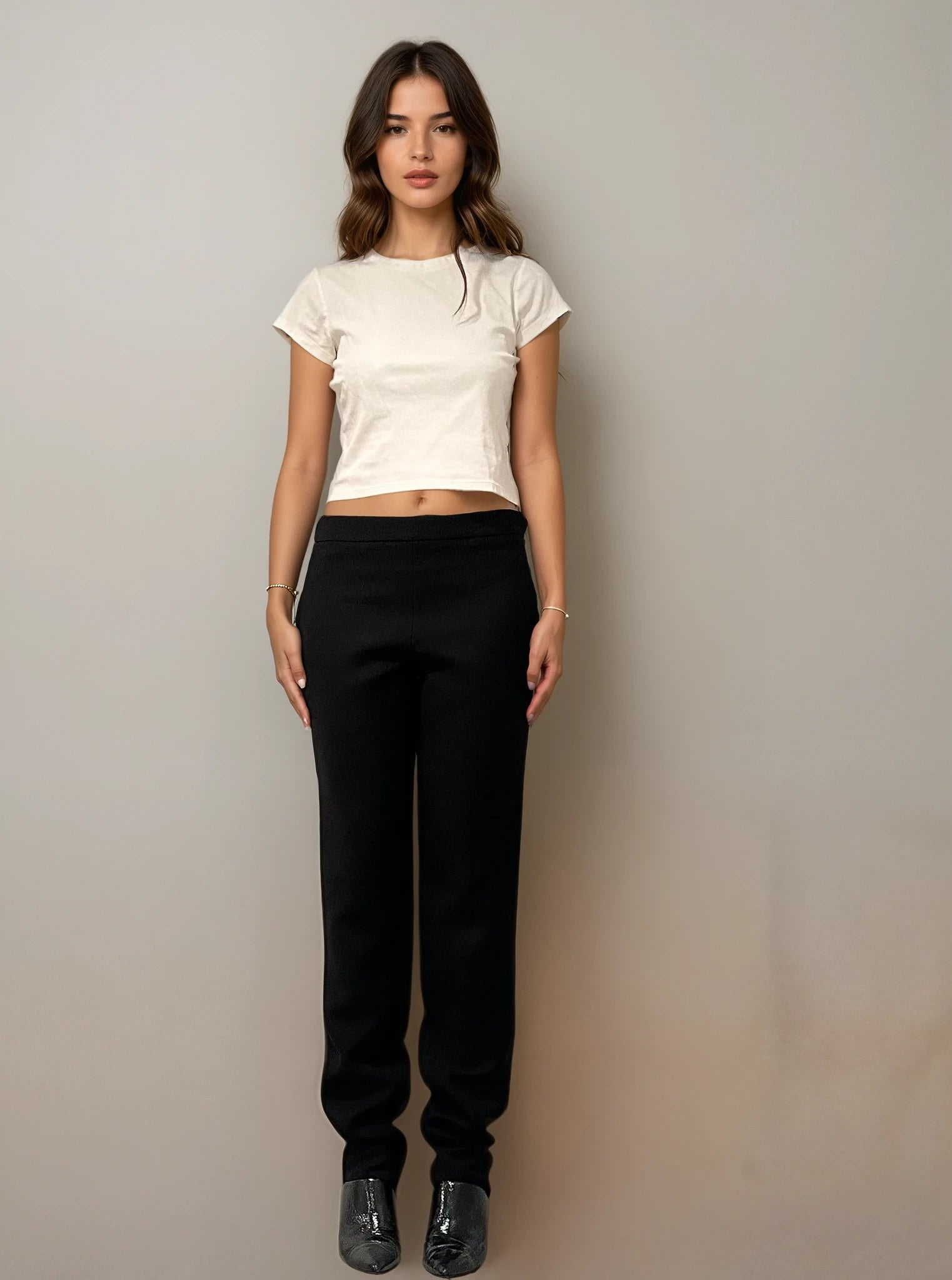 Bottega Veneta Black Straight Leg Pants