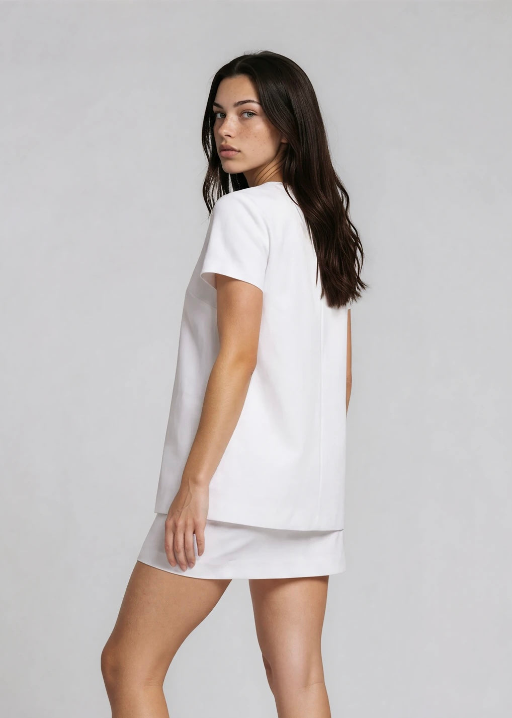 Versace White Shift Mini Dress