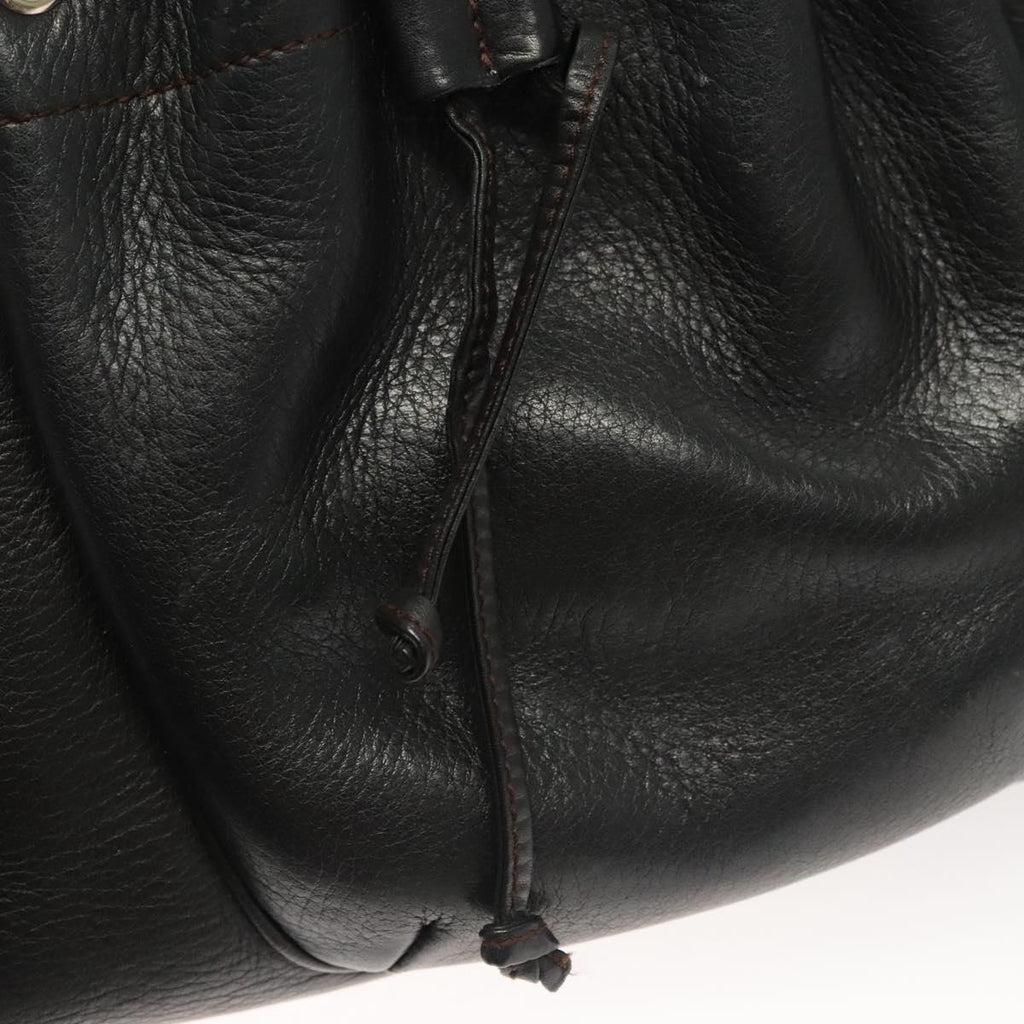 Ferragamo Black Leather Shoulder Bag