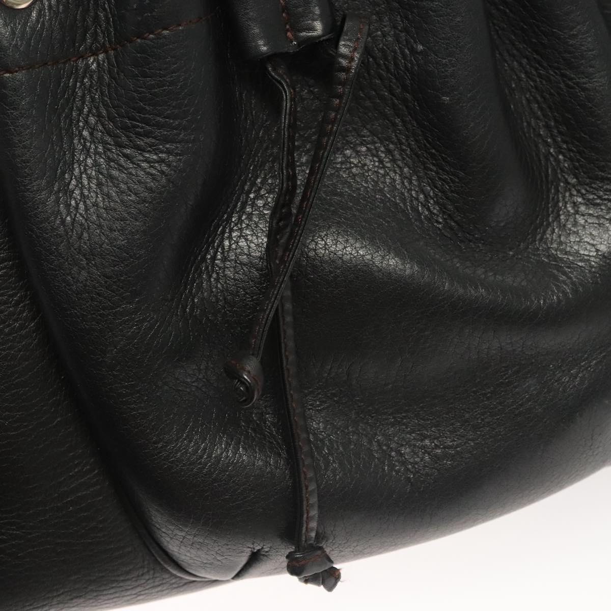 Ferragamo Black Leather Shoulder Bag