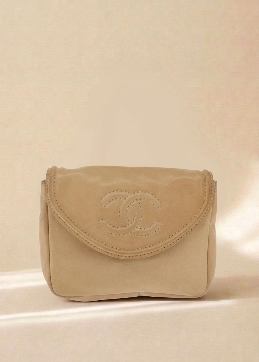 Chanel Beige Lambskin Belt Bag cover