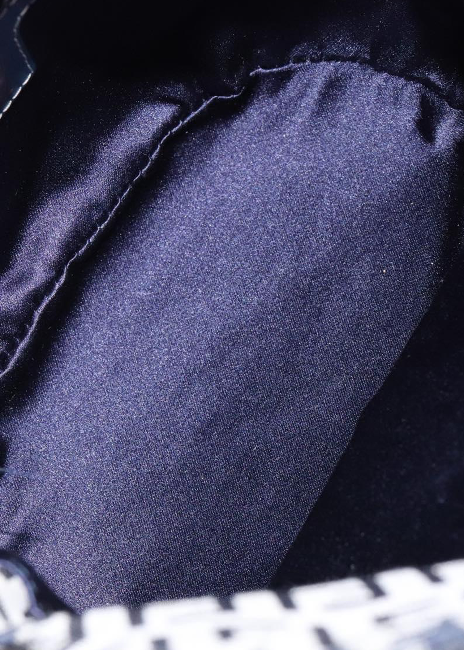 Fendi Navy Zucchino Mini Baguette