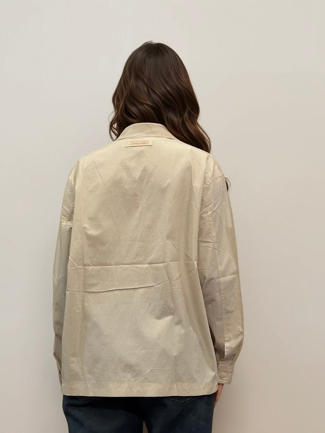 Ysl Cream Collared Bomber