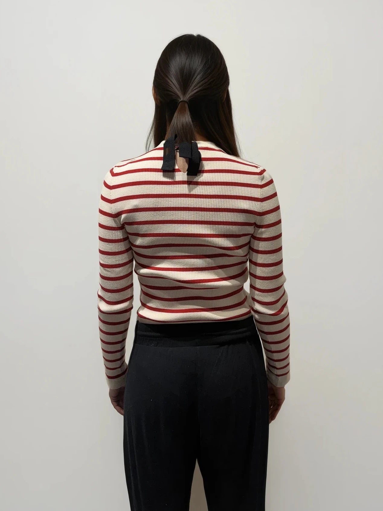 Valentino Red Striped Sweater