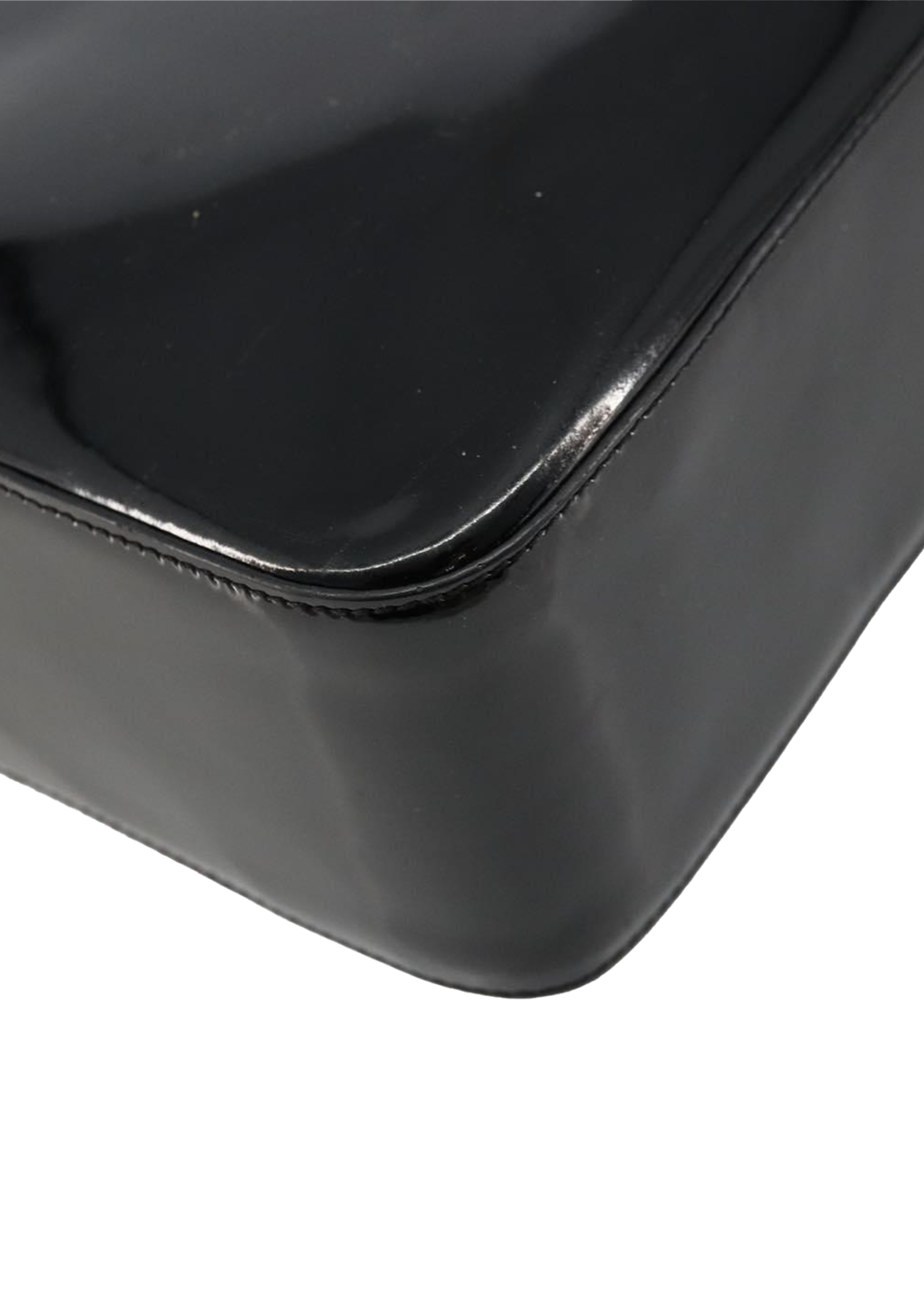 Chanel Black Patent Logo Tote