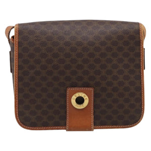 Celine Brown Macadam Shoulder Bag