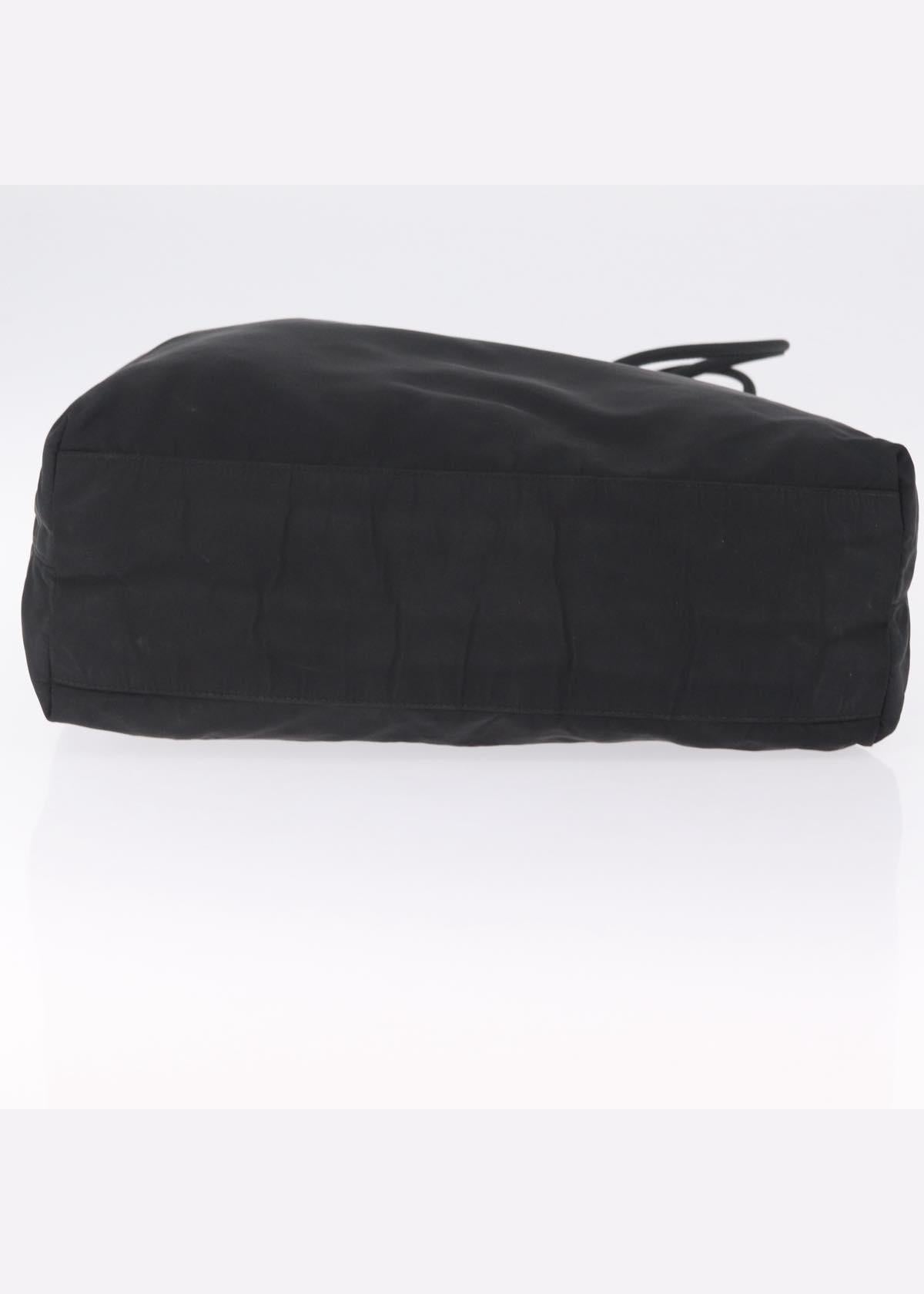 Prada Black Nylon Large Tote base