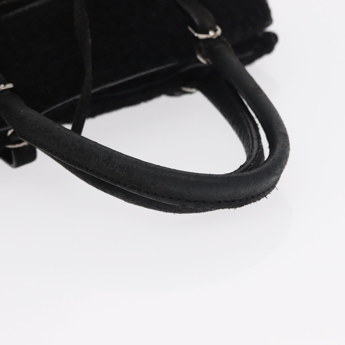 Balenciaga Black Shearling City Bag