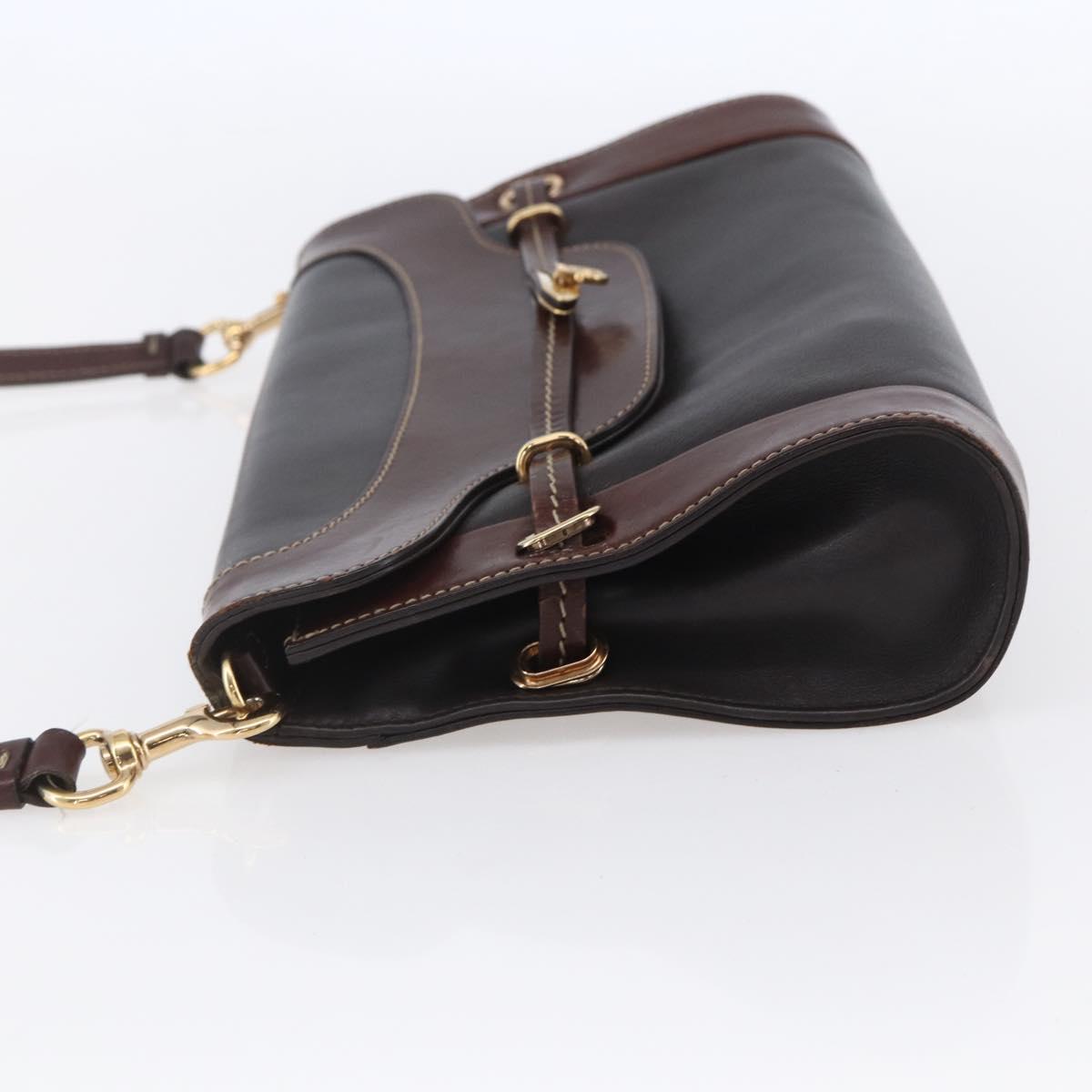 Ferragamo Black and Brown Crossbody