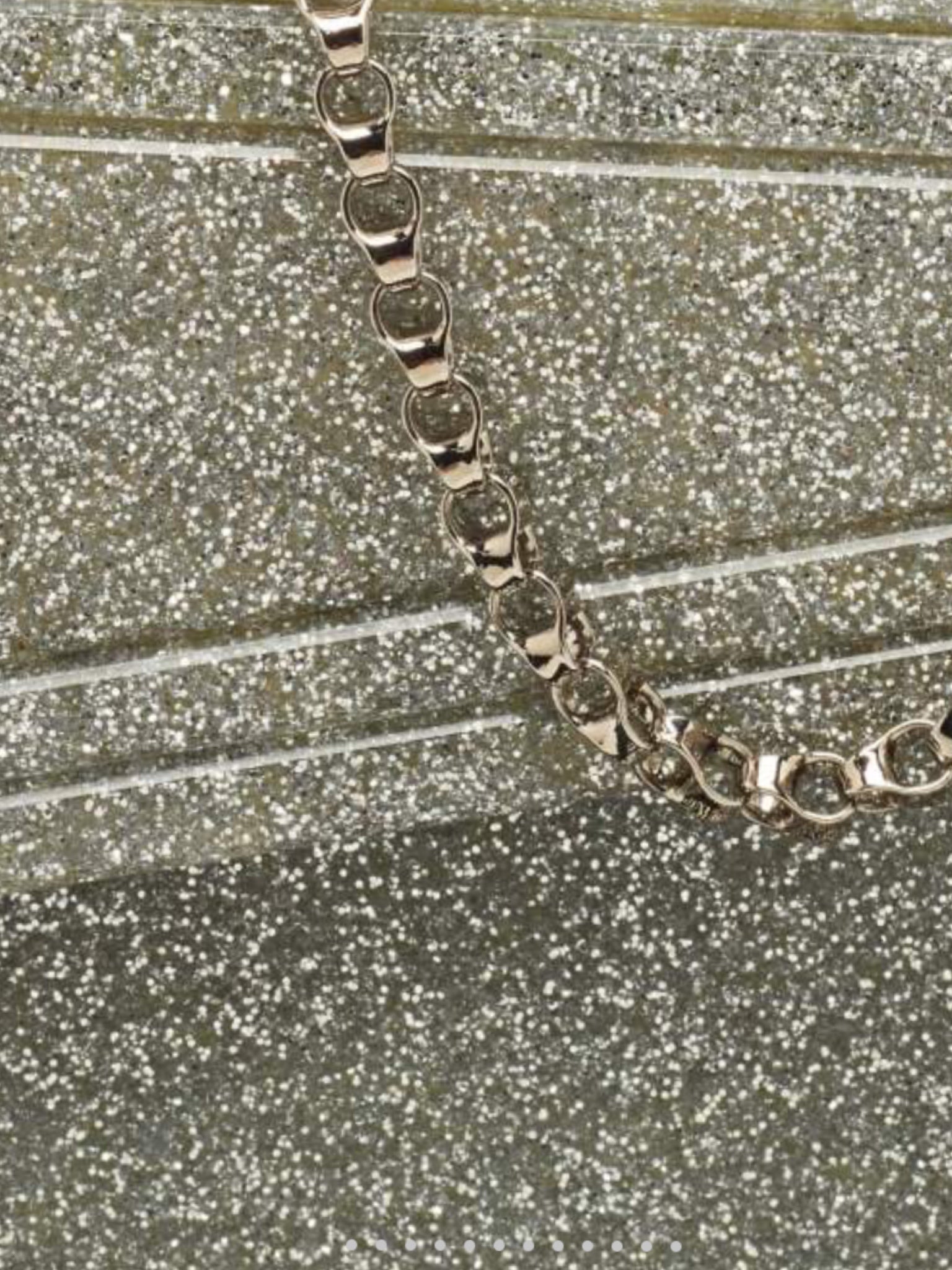 Jimmy Choo Glitter Envelope Clutch/Bag
