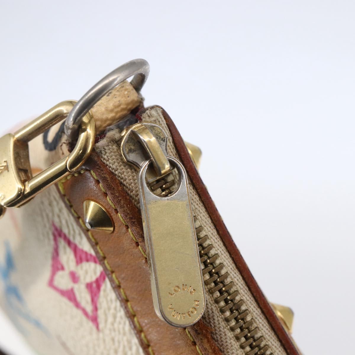 Louis Vuitton White Colorful Murakami Handbag