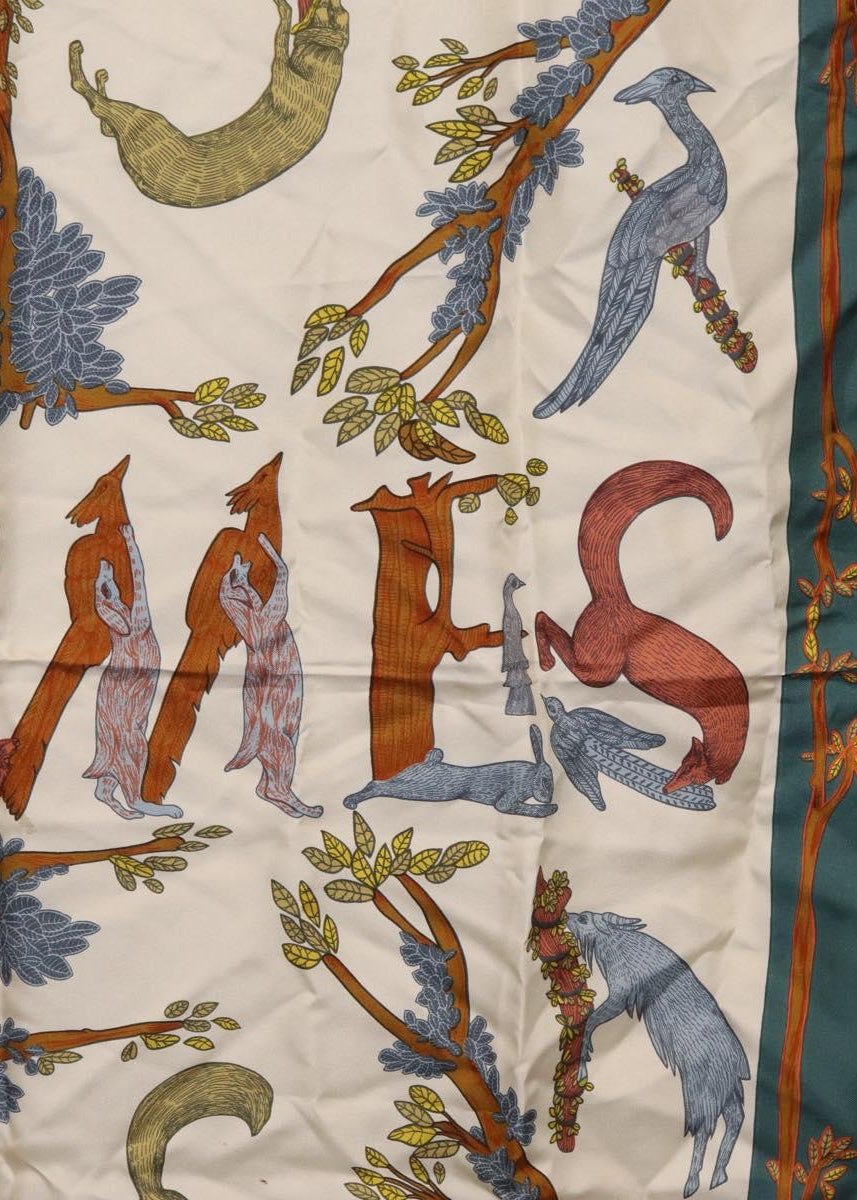 Hermès Green Spell Out Silk Scarf photo 7