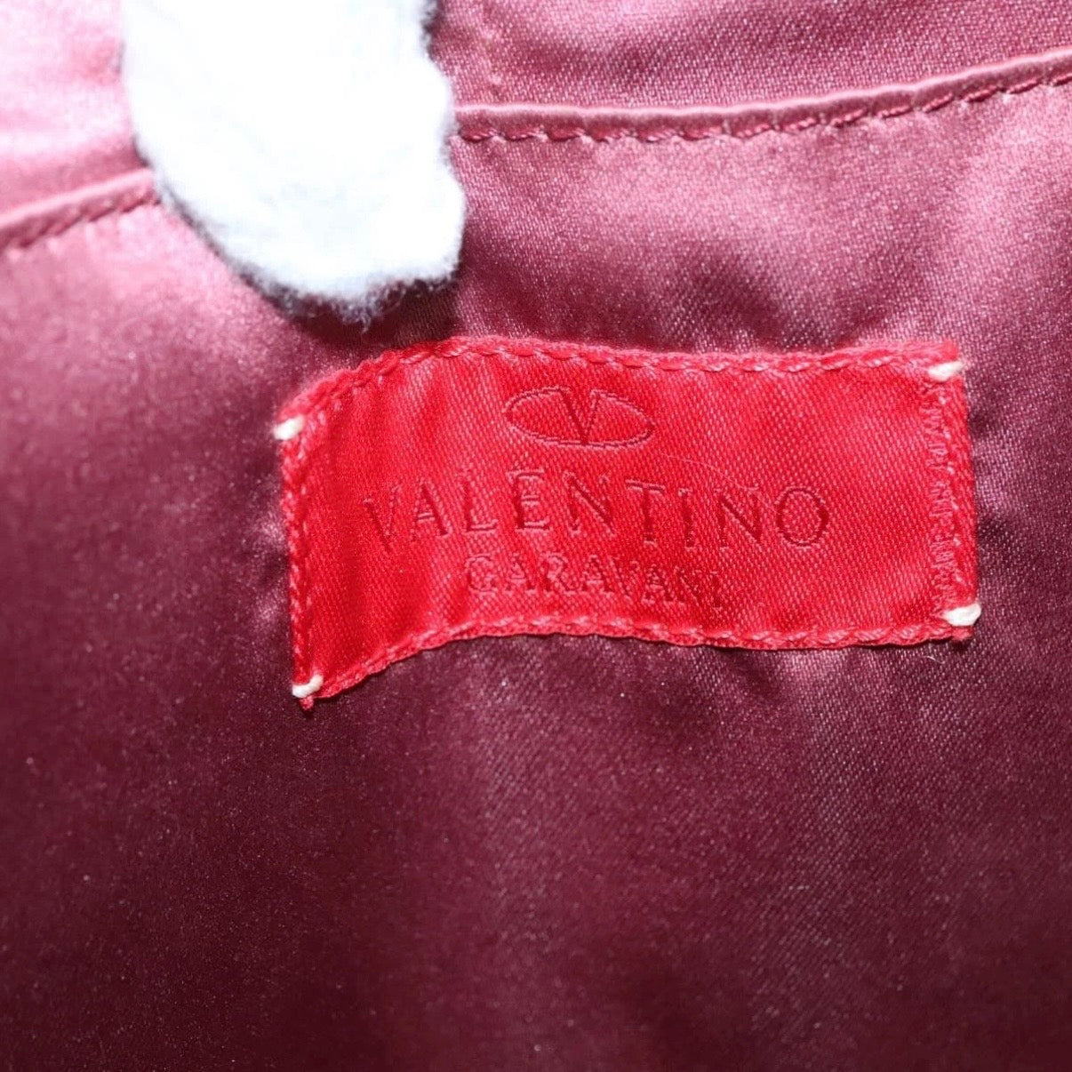 Valentino Corduroy Flower Printed Handbag