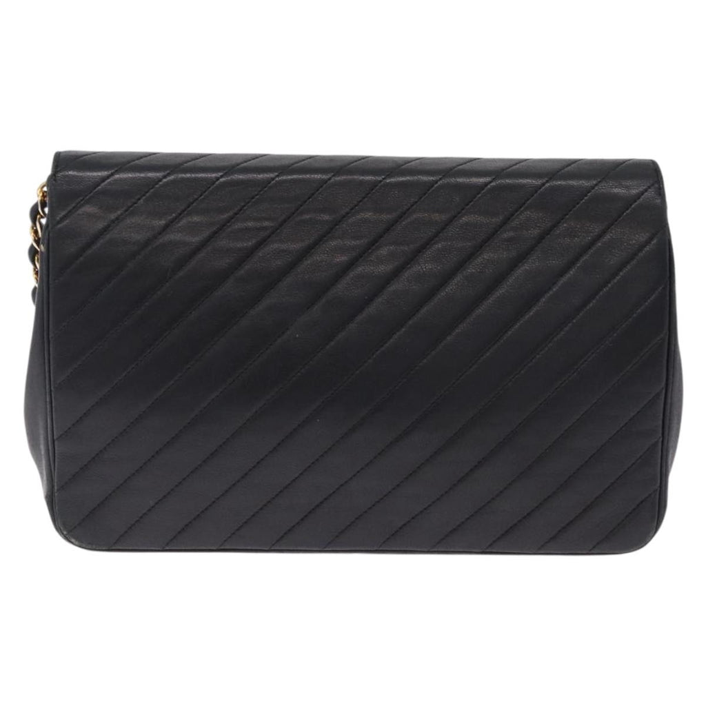 Chanel Black Chevron Stitch Flap Bag photo 3
