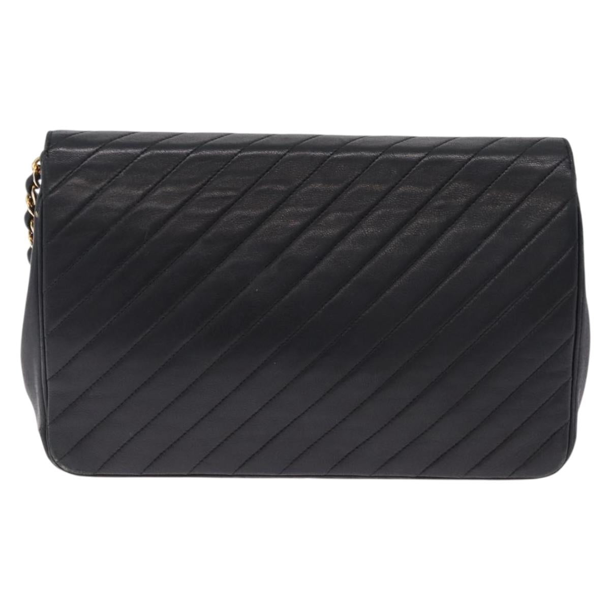 Chanel Black Chevron Stitch Flap Bag photo 3