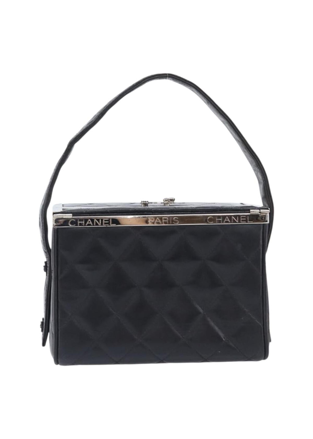 Chanel Black Quilted Box Bag front