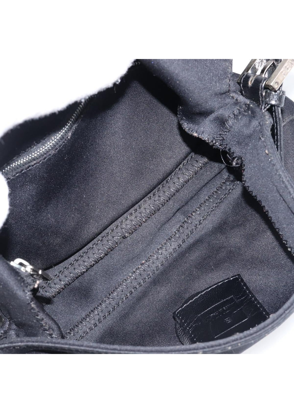 Fendi Black Jersey Mamma Baguette interior