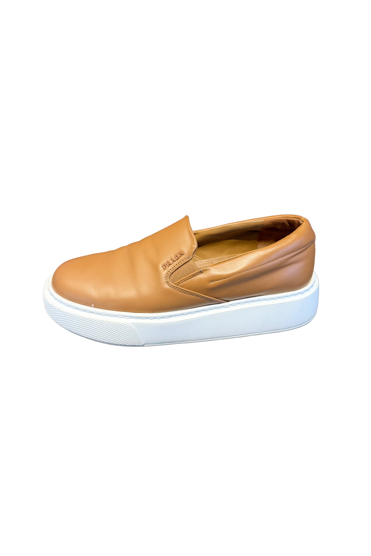 Prada Tan Leather Sneakers