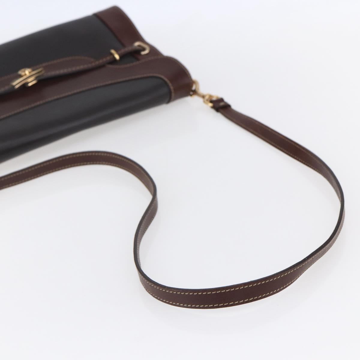 Ferragamo Black and Brown Crossbody