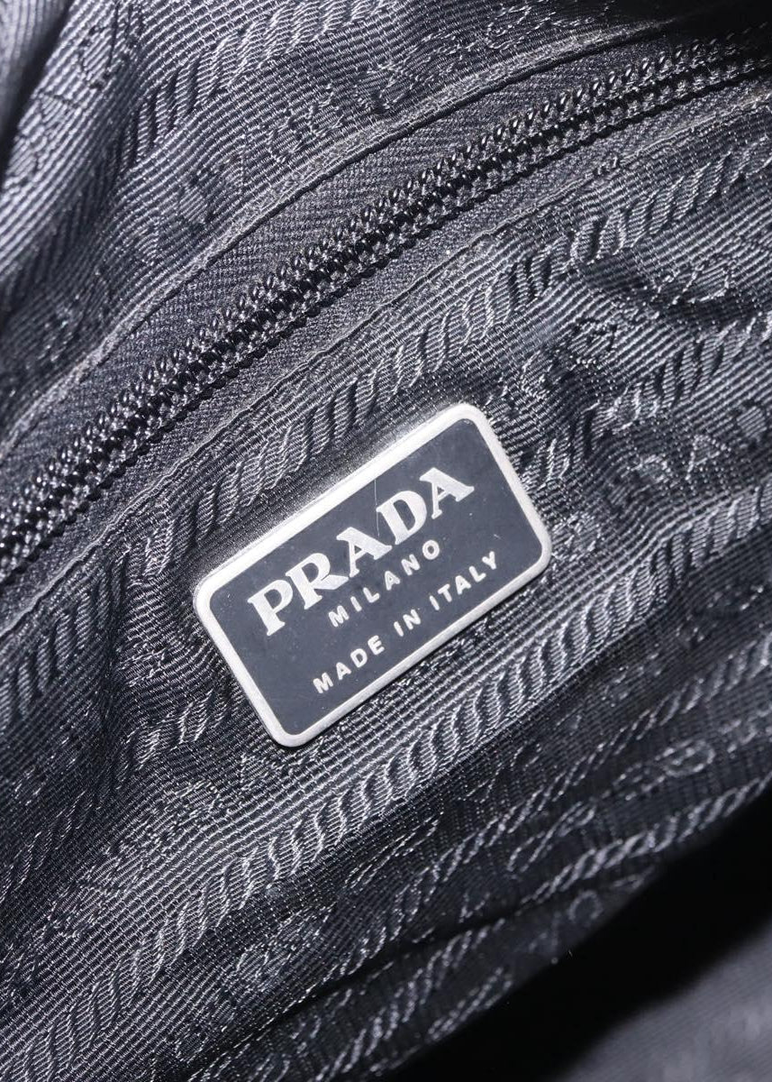 Prada Black Nylon Large Tote interior
