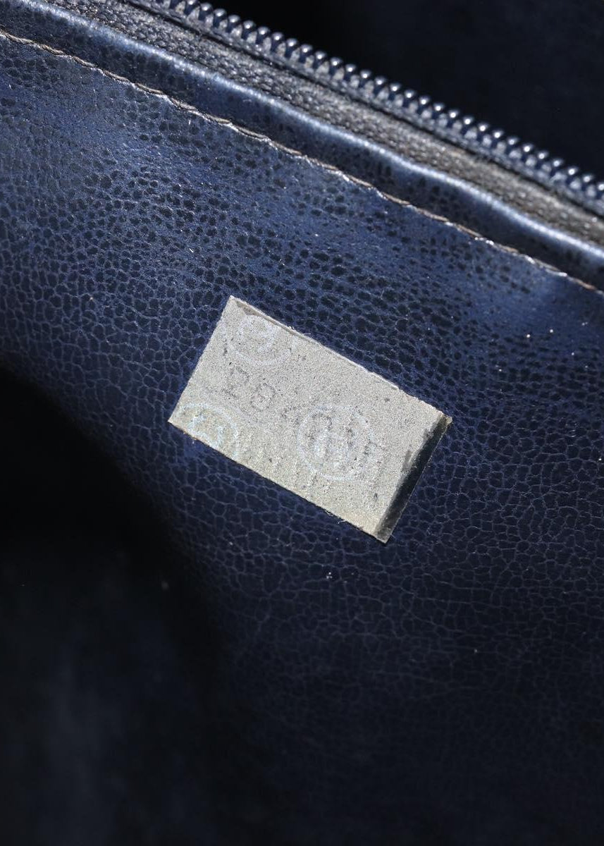 Chanel Navy Quilted Shoulder Bag serial sticker