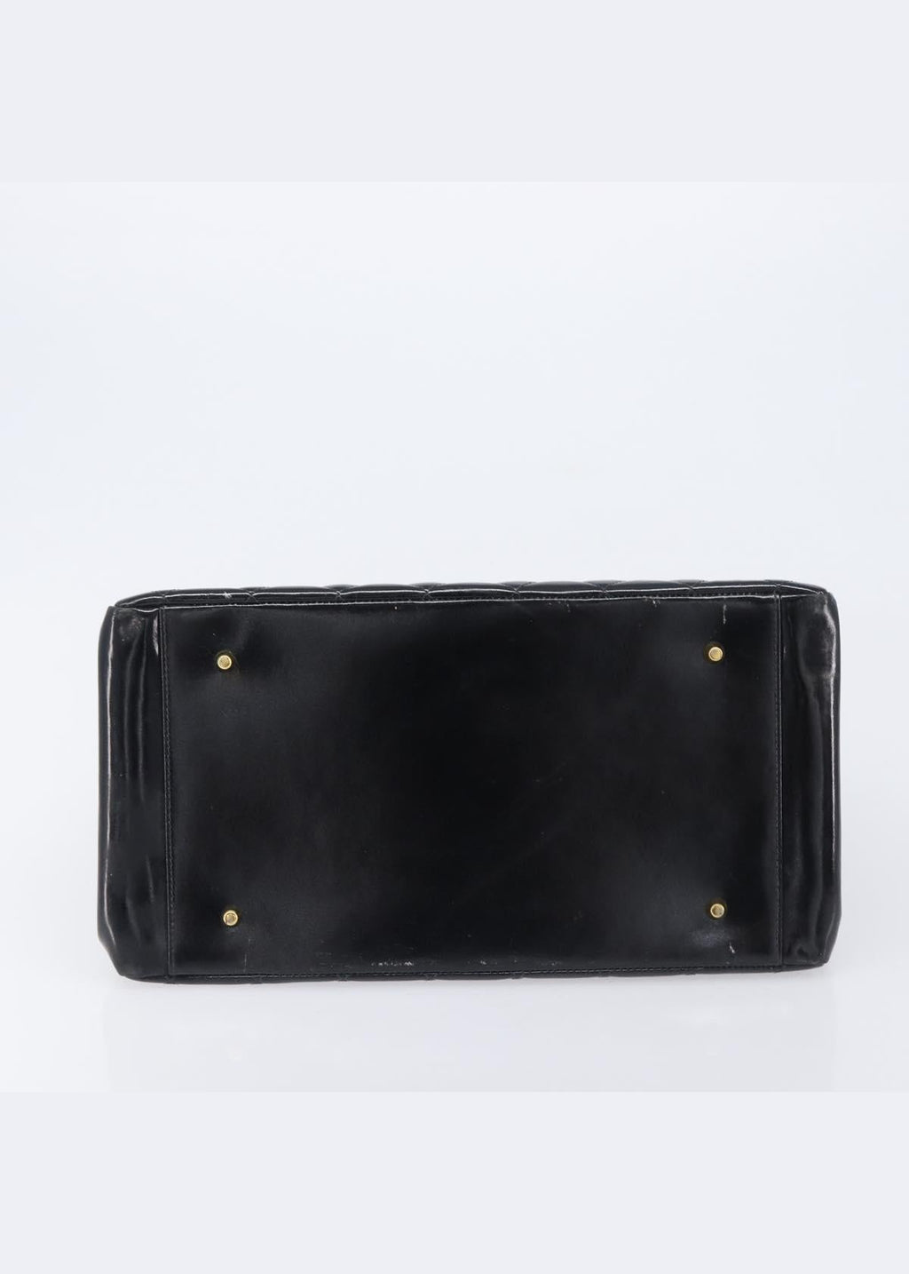 Chanel Black Patent Grand Shopping Tote base