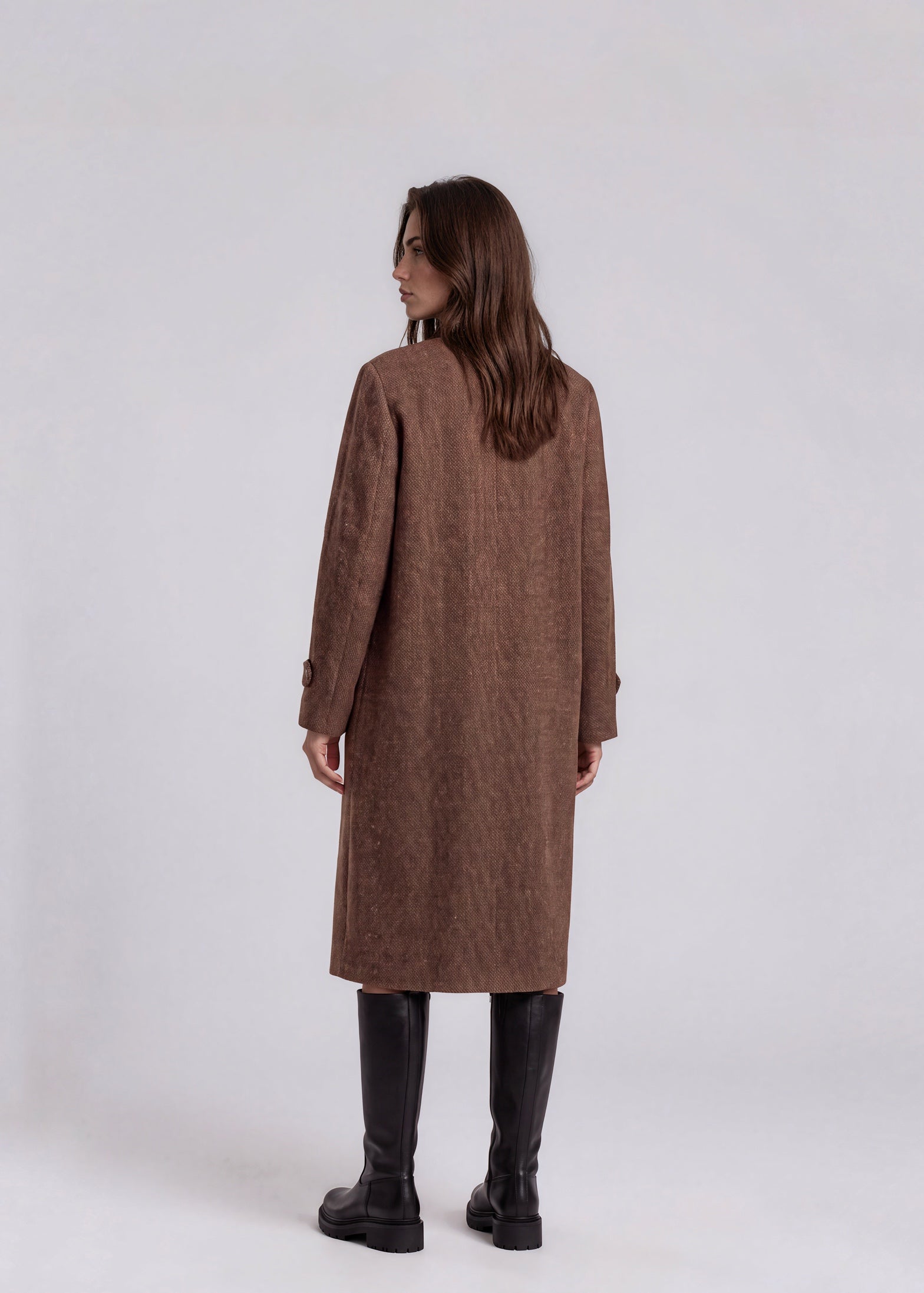 Ralph Lauren Brown Wool Coat