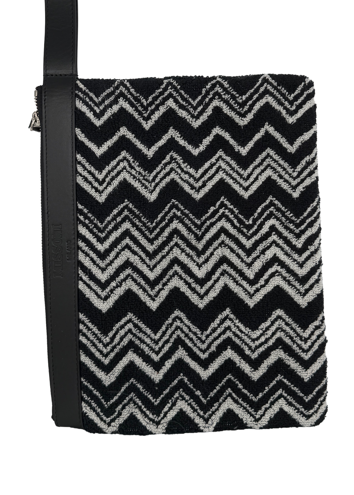Missoni Black and White Terrycloth Clutch