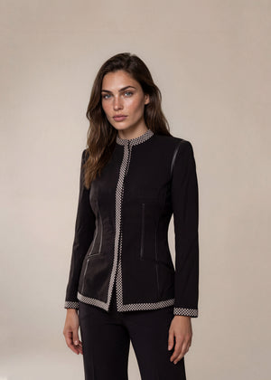 Alexander McQueen Black and Checkered Blazer